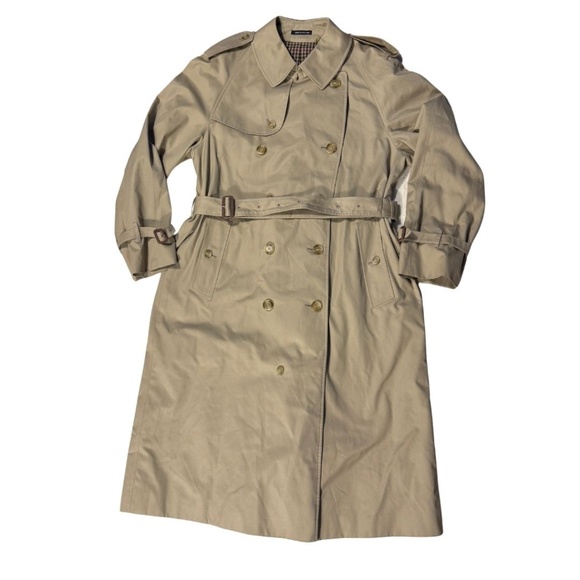 Vintage Unisex Men's Stollerys Trench Coat Made in England  Check Lining S42 - Picture 1 of 16